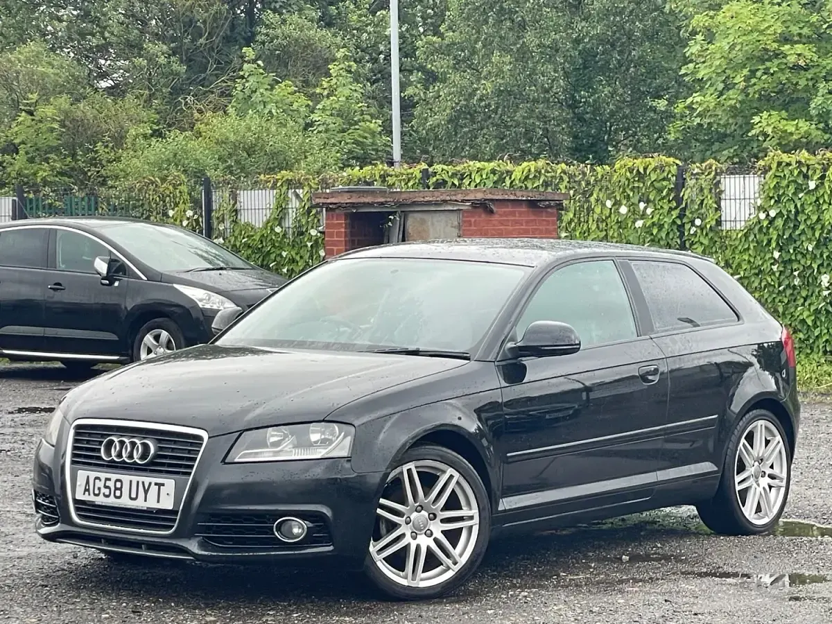 Used Audi A3 S-Line 102 HP (75 kW) 2009 Black Hatchback
