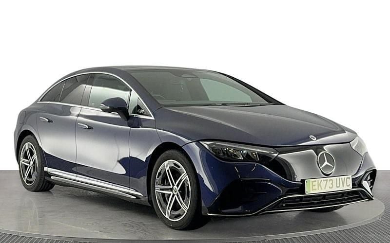 Used Mercedes EQE300 AMG line 180 kW (245 HP) 2023 Blue Sedan