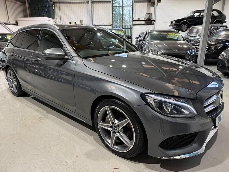 Used Mercedes C220 AMG line 170 HP (125 kW) 2018 Grey Estate