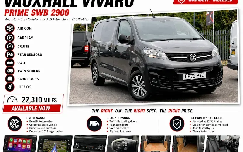 Used Vauxhall Vivaro 101 HP (74 kW) 2023 MPV