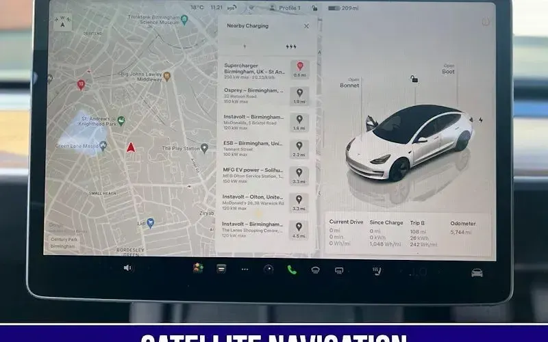 Used Tesla Model 3 Standard Range 180 kW (245 HP) 2023 White Sedan
