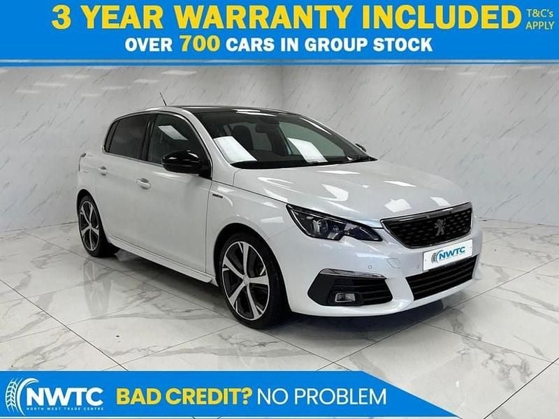 White Used 2019 Peugeot 308 GT-line Hatchback | £10,395 (Fair price) - Image 1/2