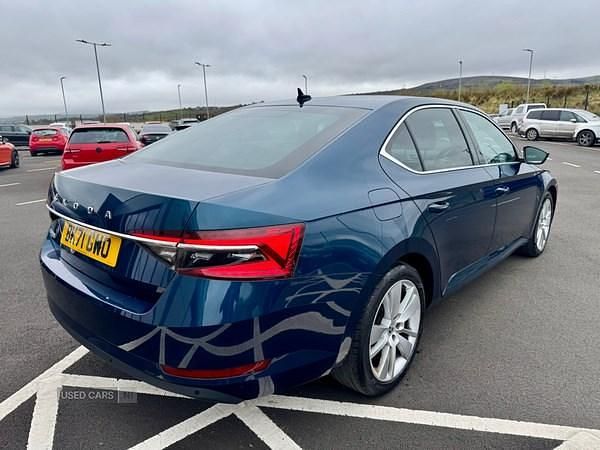 Used Skoda Superb SE L 150 HP (110 kW) 2021 Blue Hatchback