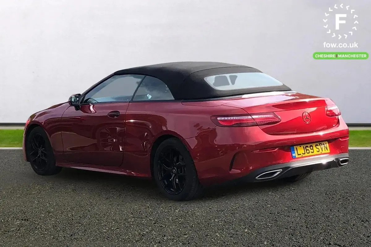 Used Mercedes E220 AMG line 194 HP (142 kW) 2019 Red Cabriolet