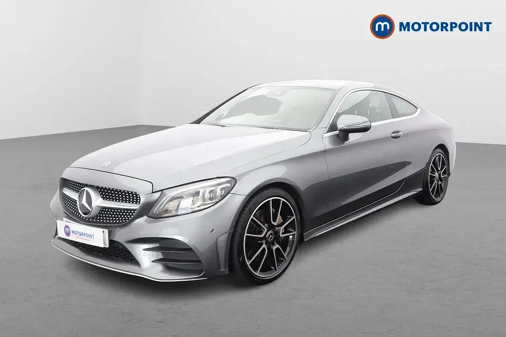 Used Mercedes C300 AMG line 258 HP (189 kW) 2019 Grey Coupe
