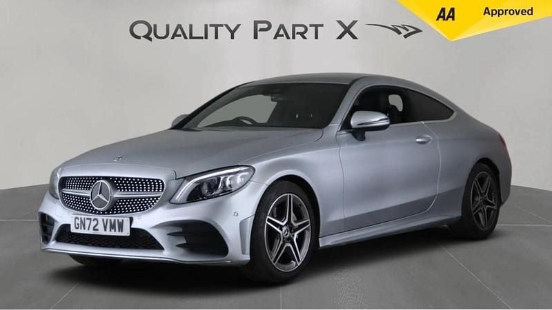 Used Mercedes C200 AMG line 184 HP (135 kW) 2022 Silver Coupe