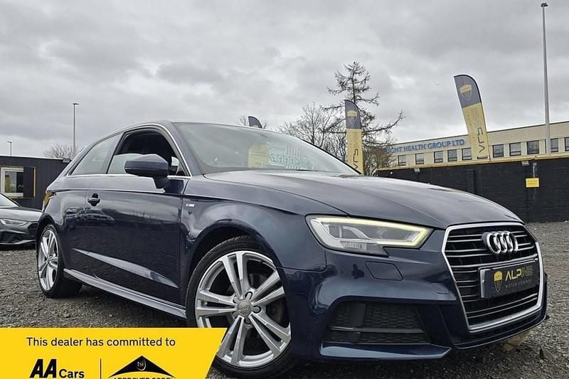 Used Audi A3 S-Line 110 HP (80 kW) 2016 Blue Hatchback