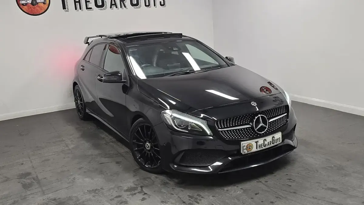 Used Mercedes A200 AMG Line Premium Plus 136 HP (100 kW) 2018 Black Hatchback