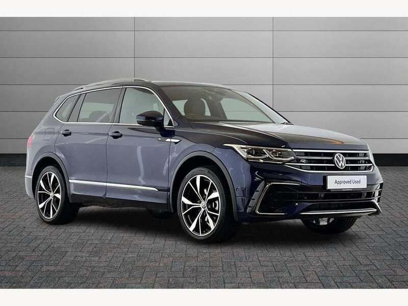 Blue Used 2024 VW Tiguan Allspace R-line SUV | £36,990 (Expensive) - Image 1/4