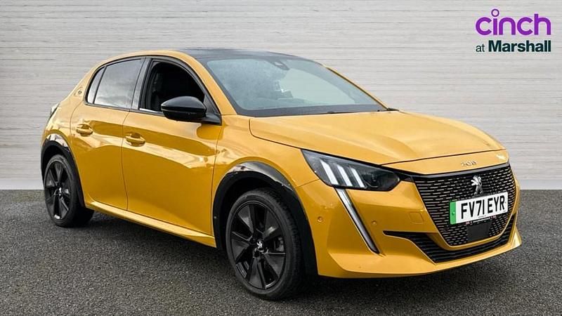 Used Peugeot e-208 GTi 100 kW (136 HP) 2021 Yellow Hatchback