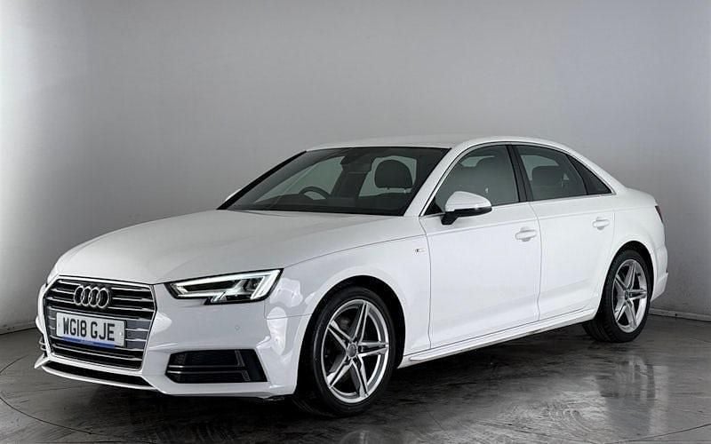 Used Audi A4 S-Line 150 HP (110 kW) 2018 White Sedan