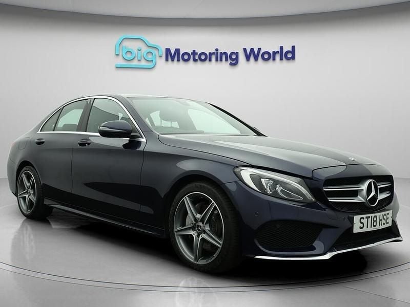 Blue Used 2018 Mercedes C220 AMG line Sedan | £12,800 (Good price) - Image 1/4