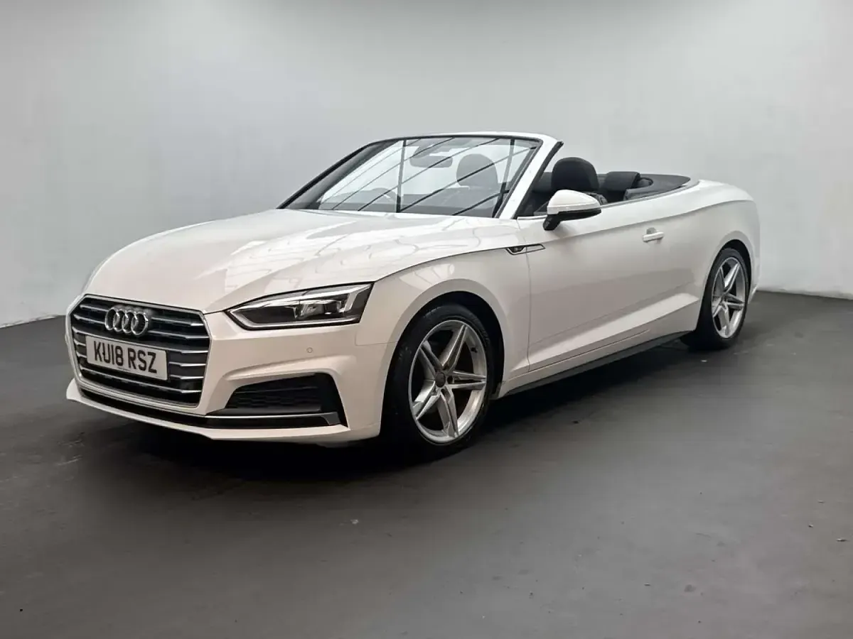 Used Audi A5 Cabriolet S-Line 190 HP (139 kW) 2018 White Cabriolet