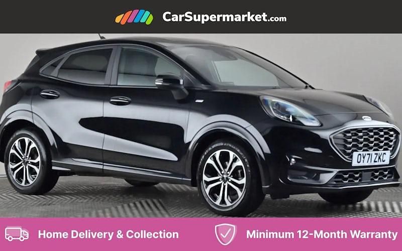 Black Used 2021 Ford Puma Gen-E ST-Line Hatchback | £15,997 (Fair price) - Image 1/4