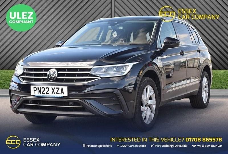 Black Used 2022 VW Tiguan Allspace Life SUV | £24,995 (Good price) - Image 1/4