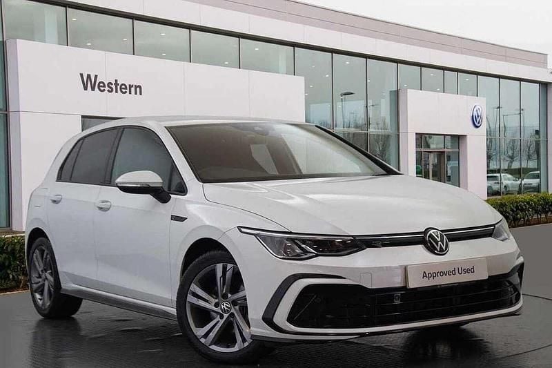 White Used 2021 VW Golf VIII R-line Hatchback | £21,998 (A bit pricey) - Image 1/4