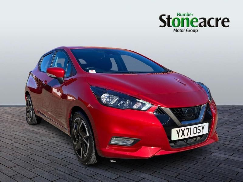 Red Used 2021 Nissan Micra Acenta Hatchback | £9,640 (Fair price) - Image 1/4