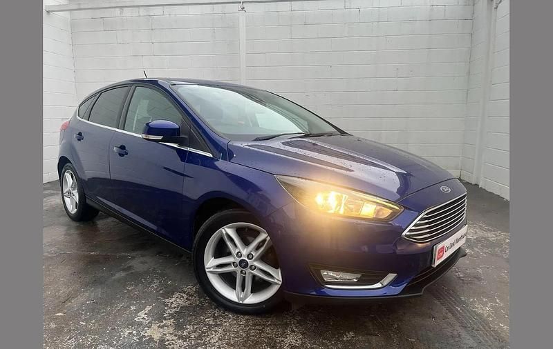 Blue Used 2018 Ford Focus Titanium Hatchback | £7,999 (Good price) - Image 1/3