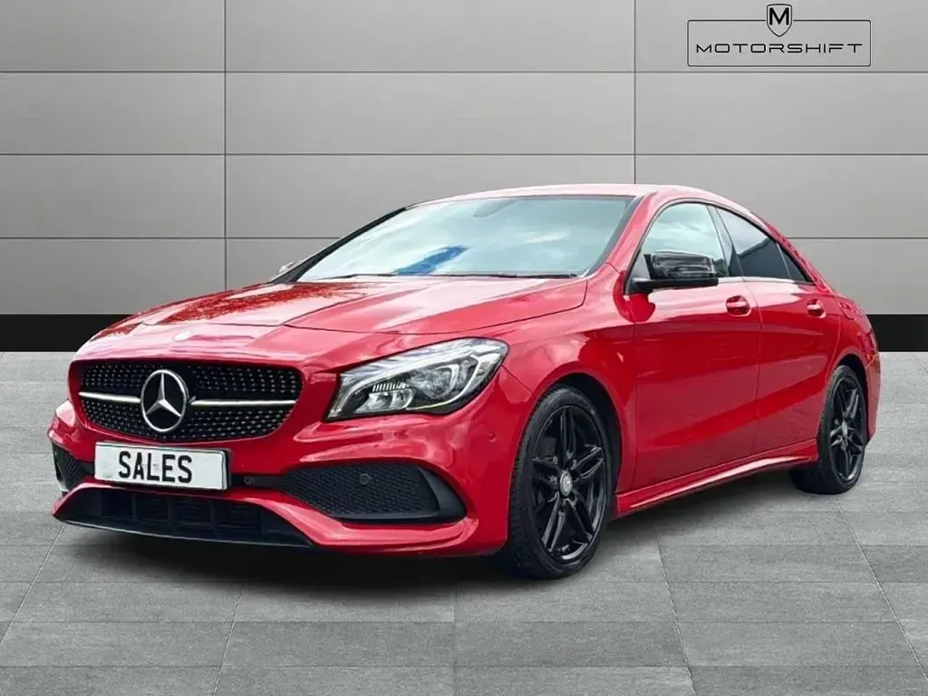 Used Mercedes CLA200 AMG line 136 HP (100 kW) 2016 Red Coupe