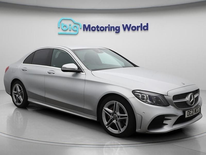 Silver Used 2021 Mercedes C220 AMG line Sedan | £20,100 (Fair price) - Image 1/4