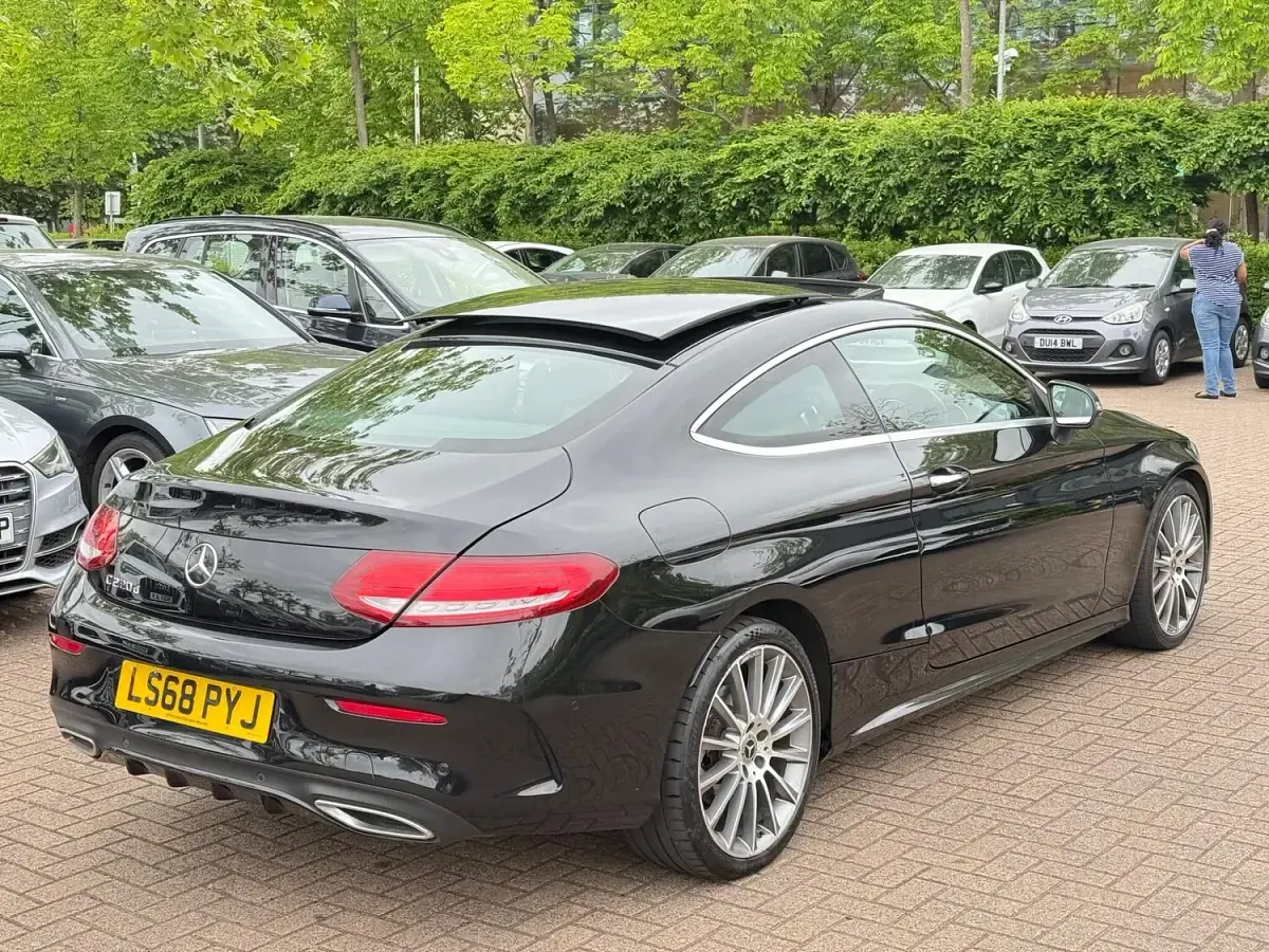 Used Mercedes C220 AMG line 2018 Black Coupe