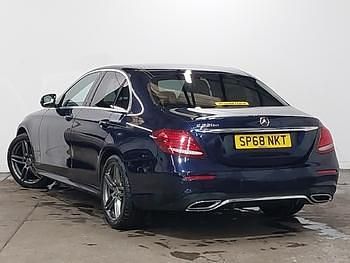 Used Mercedes E220 AMG line 194 HP (142 kW) 2018 Blue Sedan