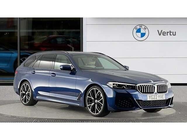 Blue Used 2022 BMW 520 M Sport Estate | £25,599 (Good price) - Image 1/4