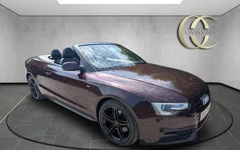 Used Audi A5 Cabriolet S-Line 177 HP (130 kW) 2014 Red Cabriolet