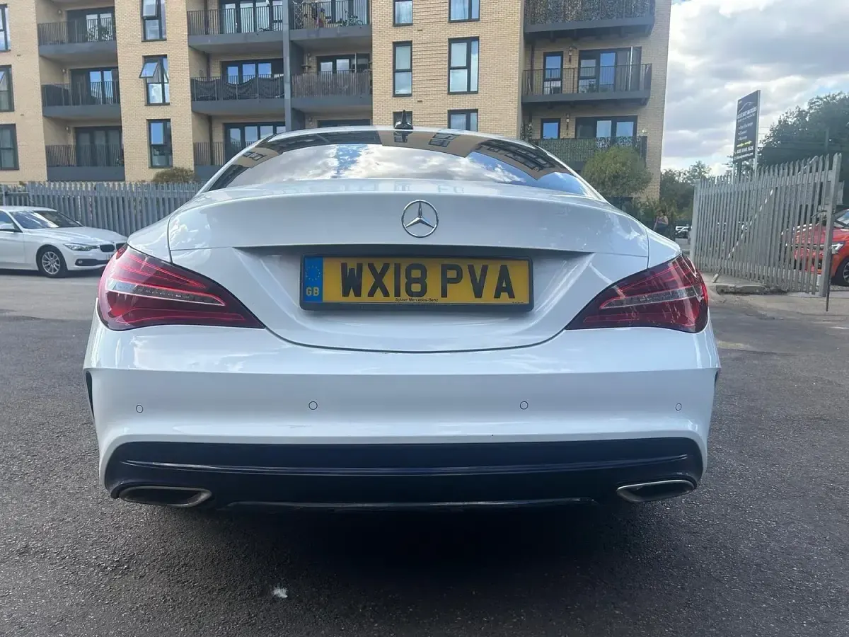 Used Mercedes CLA180 AMG line 2018 White Coupe
