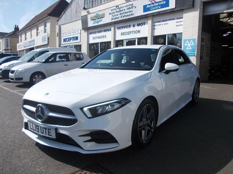 Used Mercedes A200 AMG line 161 HP (118 kW) 2019 White Hatchback