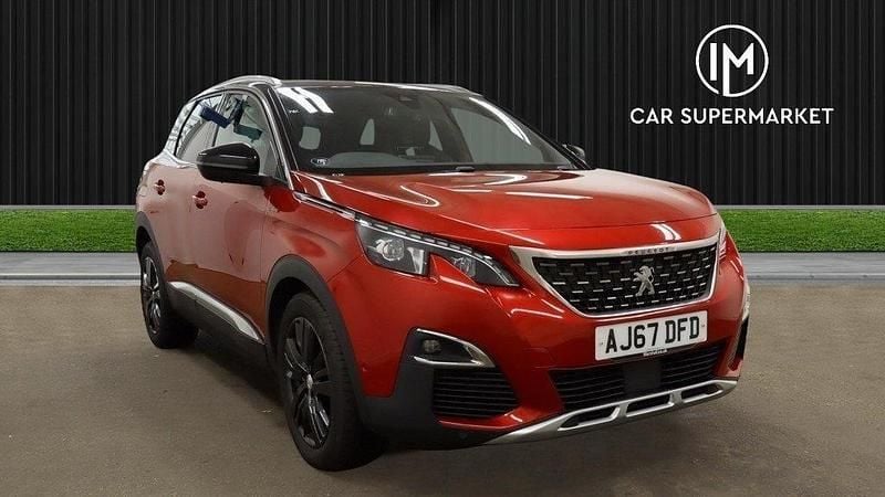 Red Used 2018 Peugeot 3008 GT-line Hatchback | £8,485 (Good price) - Image 1/4