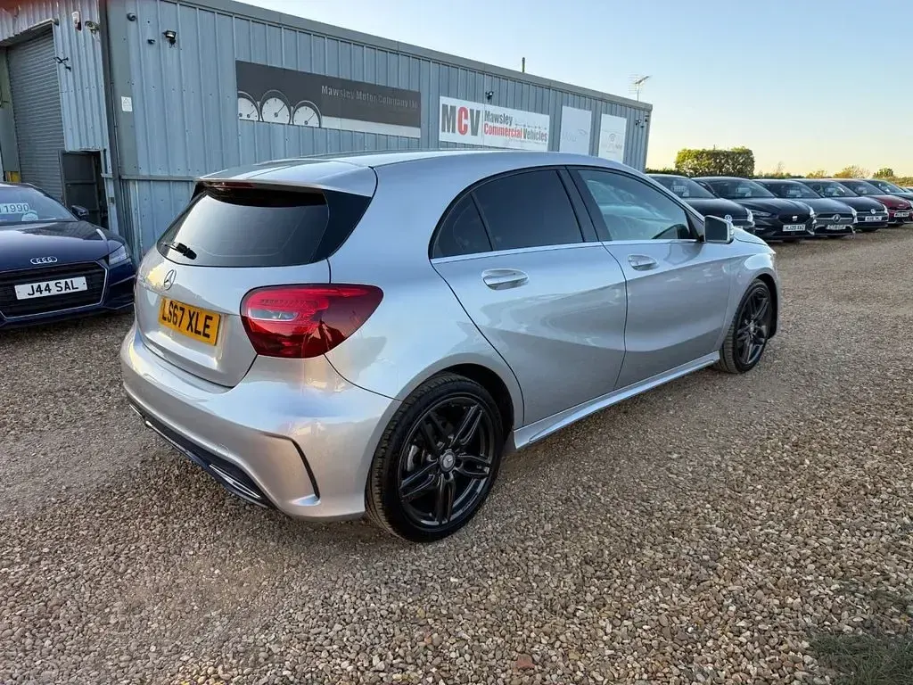 Used Mercedes A180 AMG line 109 HP (80 kW) 2017 Silver Hatchback