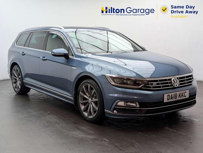 Used VW Passat R-line 220 HP (161 kW) 2018 Blue Estate