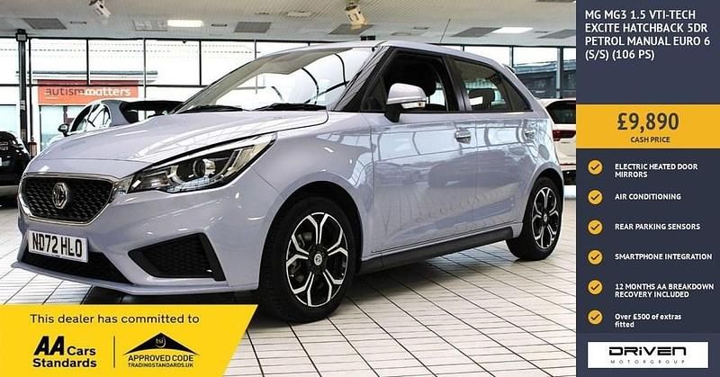 Used MG MG3 Excite 106 HP (77 kW) 2022 Silver Hatchback