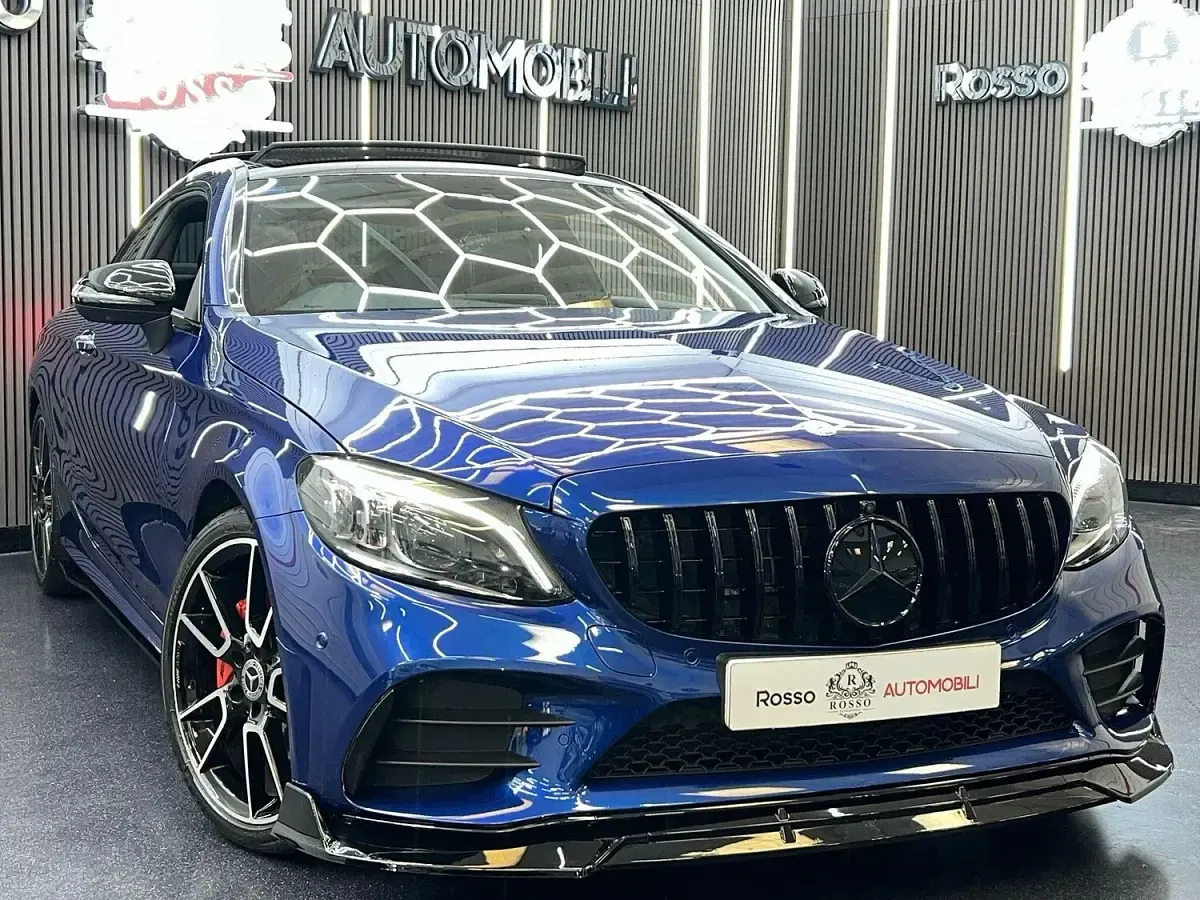 Used Mercedes C220 AMG line 2021 Blue Coupe