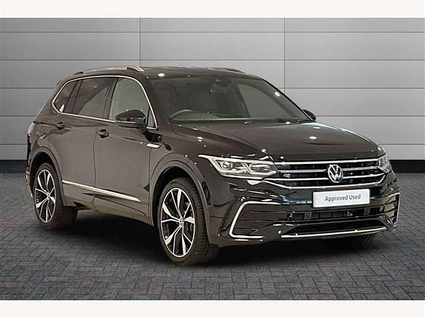 Black Used 2024 VW Tiguan Allspace R-line SUV | £34,490 (Fair price) - Image 1/4