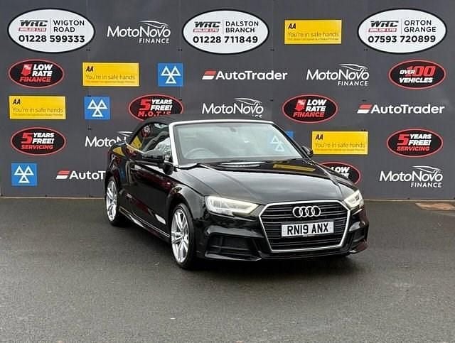 Used Audi Cabriolet S-Line 150 HP (110 kW) 2019 Black Cabriolet