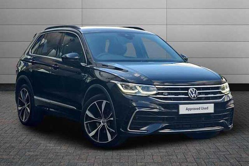 Black Used 2022 VW Tiguan R-line SUV | £25,995 (Fair price) - Image 1/4