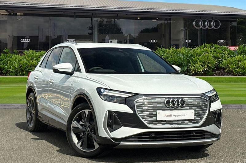 White New 2025 Audi Q4 e-tron S-Line SUV | £36,851 (Fair price) - Image 1/4