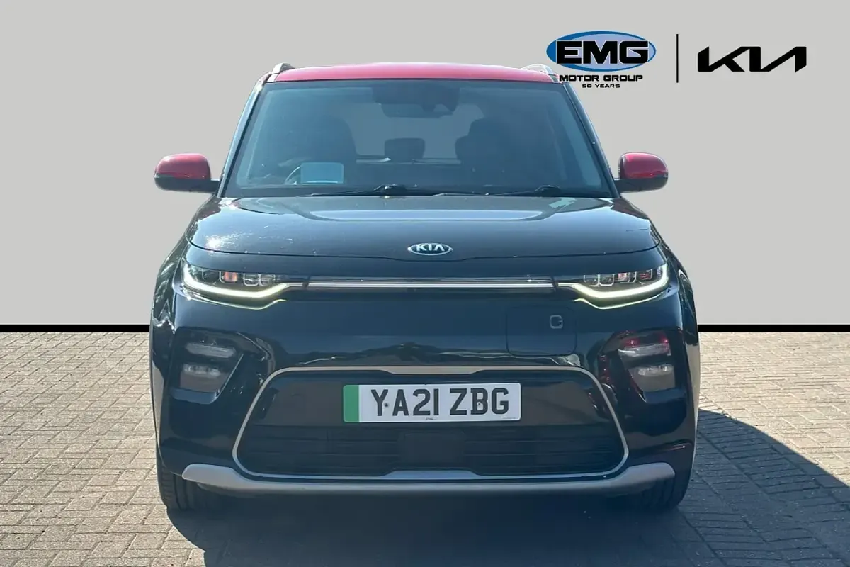 Used Kia Soul EV First Edition 147 kW (201 HP) 2021 Quartz black /red roof SUV