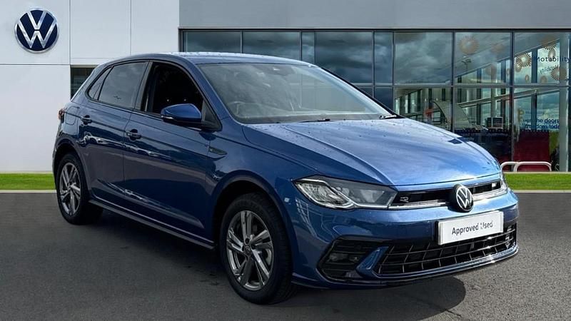 Reef blue Used 2025 VW Polo R-line Hatchback | £21,796 (Fair price) - Image 1/4