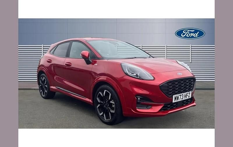 Red Used 2023 Ford Puma Gen-E ST-Line X SUV | £17,361 (Fair price) - Image 1/4