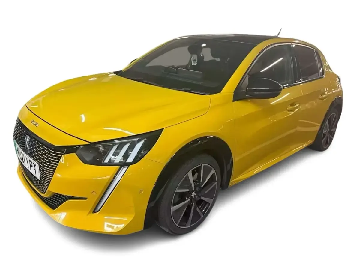 Used Peugeot e-208 GT 100 kW (136 HP) 2021 Yellow Hatchback