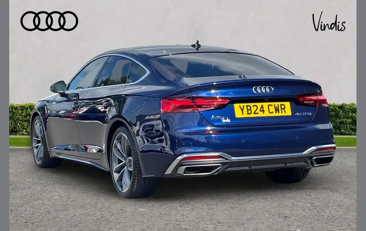 Used Audi A5 S-Line 200 HP (147 kW) 2024 Blue Hatchback