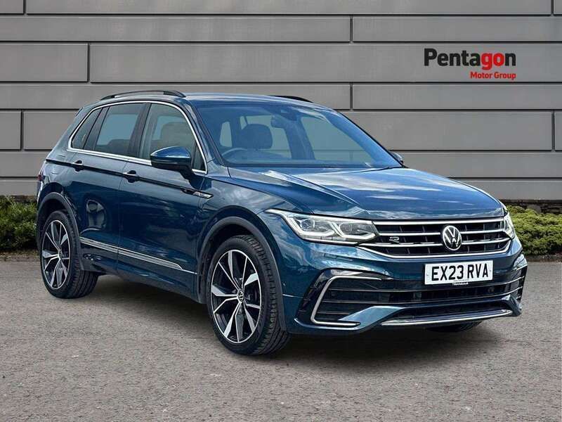 Blue Used 2023 VW Tiguan R-line SUV | £21,295 (Good price) - Image 1/4