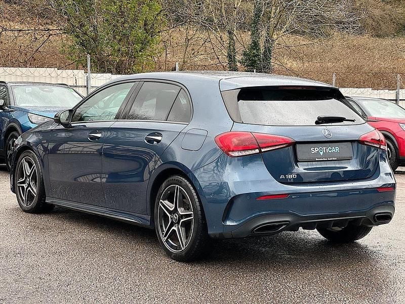 Used Mercedes A180 AMG line 134 HP (98 kW) 2022 Blue Hatchback