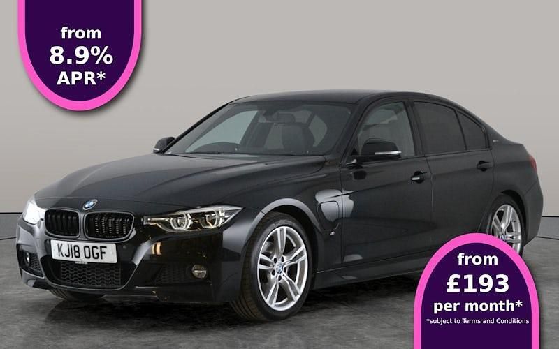 Black Used 2018 BMW 330e M Sport Sedan | £11,496 (Fair price) - Image 1/3