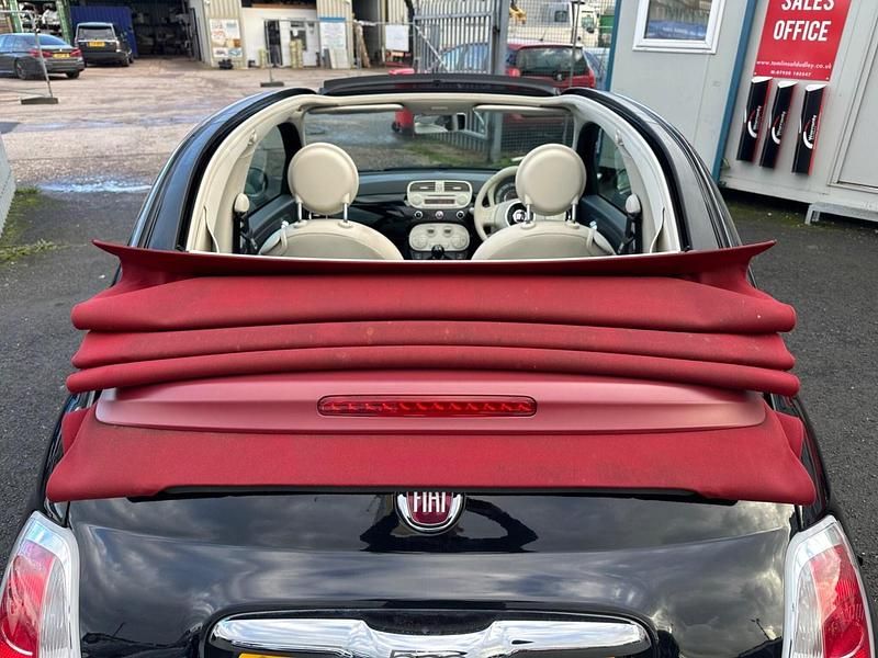 Used Fiat 500C Lounge 69 HP (50 kW) 2015 Black Cabriolet