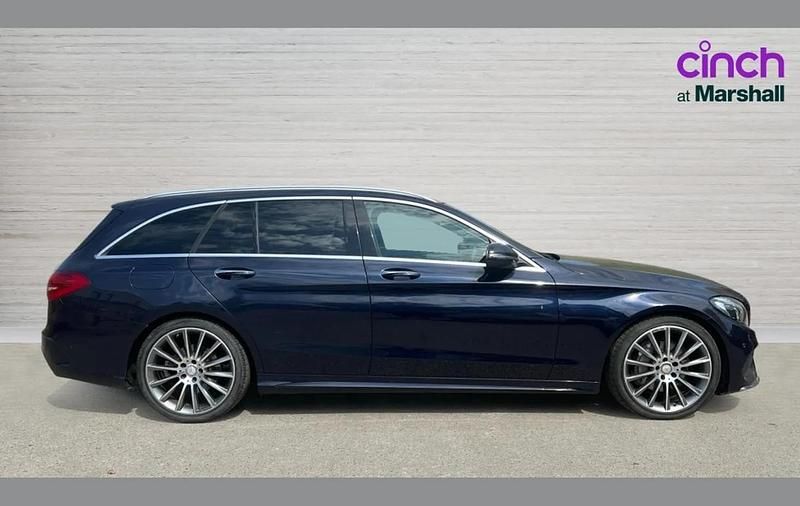 Begagnad Mercedes C220 AMG Line Premium 168 HK (123 kW) 2017 Blå Kombi