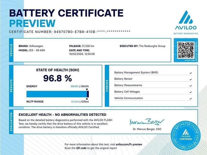 Used VW ID.3 Pro Performance 150 kW (204 HP) 2022 Grey Hatchback